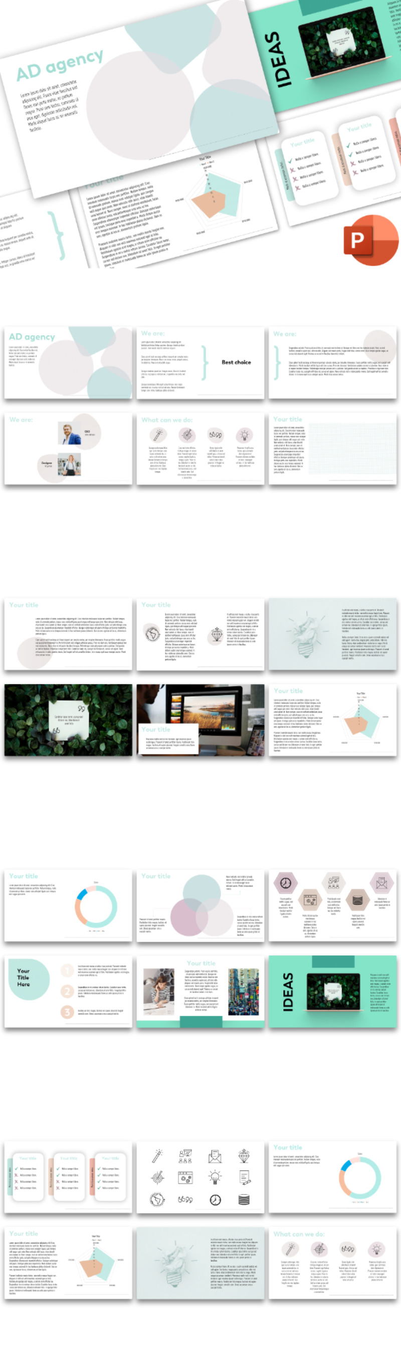 Minty Presentation PowerPoint template - TemplateMonster