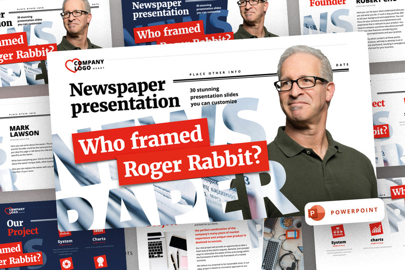 Newspaper Presentation PowerPoint Template - Features Image 1