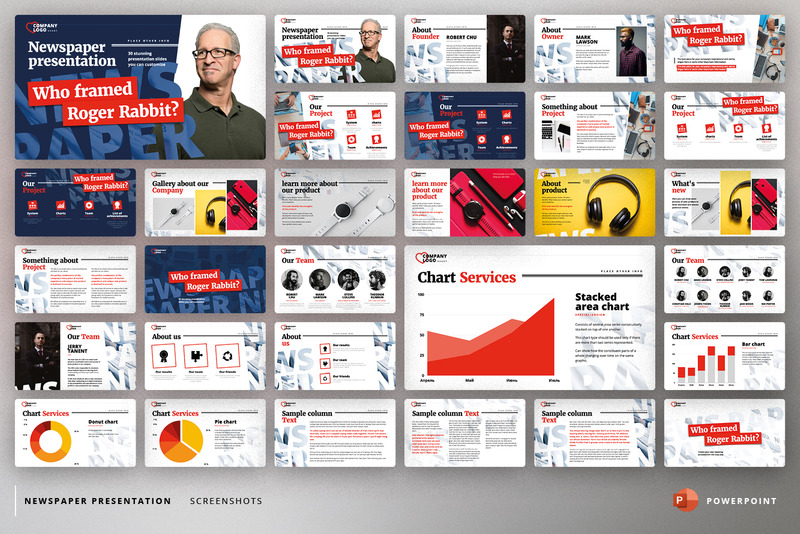 Newspaper Presentation PowerPoint Template - Features Image 2