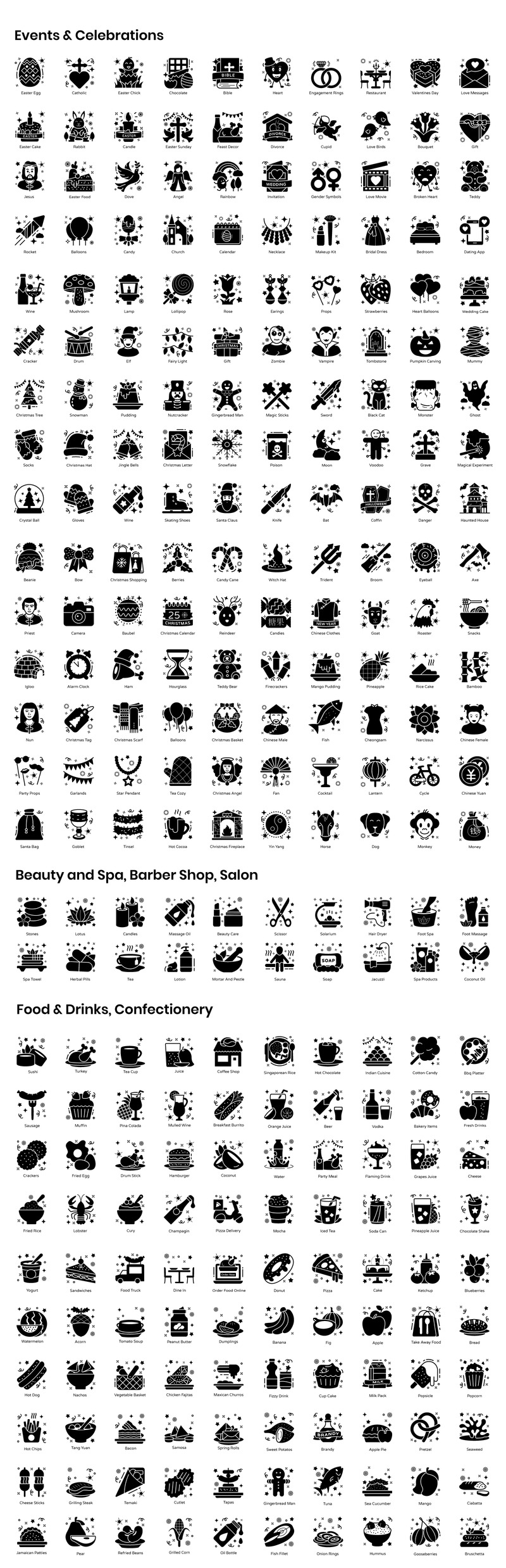 Flat disposition begrepp Ikonuppsättning - Features Image 6