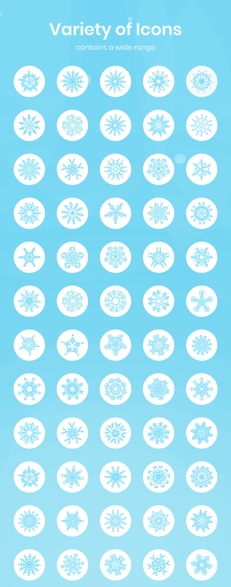 125+ set di icone fiocco di neve - Caratteristiche Immagine 1