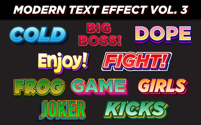 MODERN TEXT EFFECT VOL 3 Bundle - Features Image 1