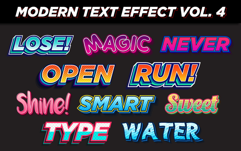 MODERN TEXT EFFECT VOL 4 Bundle - Features Image 1