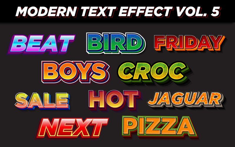 MODERN TEXT EFFECT VOL 5 Bundle - Features Image 1
