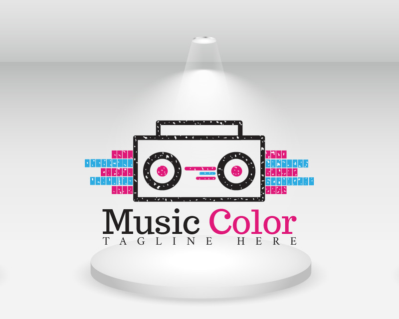 Modello di logo a colori di musica - Caratteristiche Immagine 1