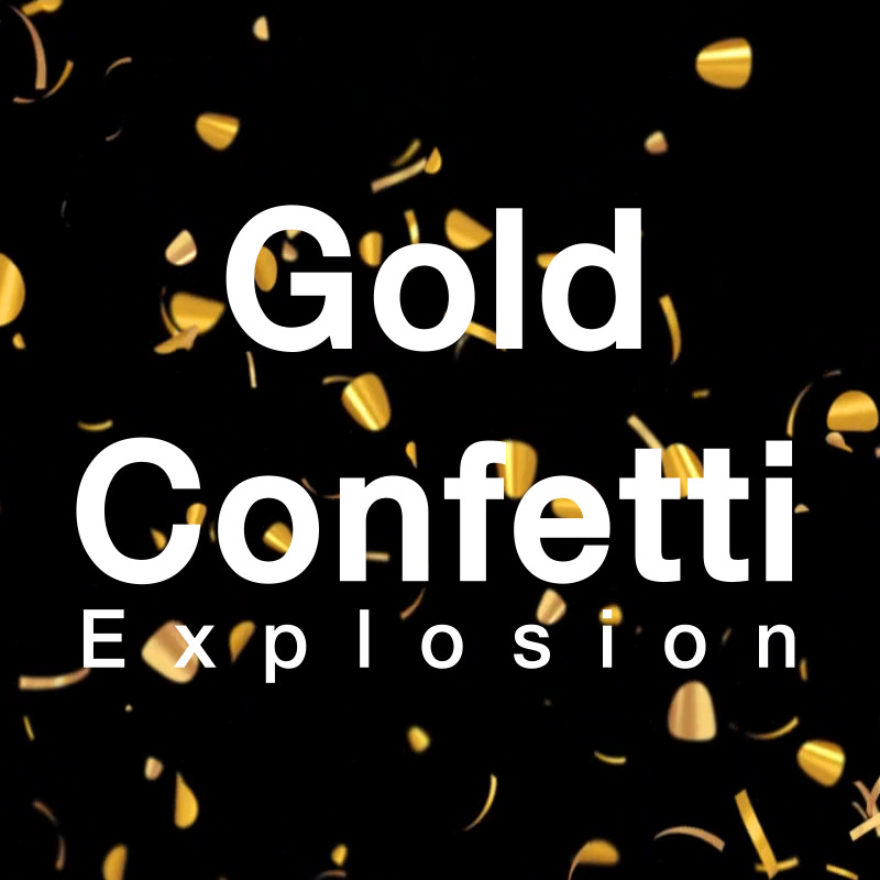 Gold Confetti / 4K Alpha Matte Channel Stock Video - Features Image 1