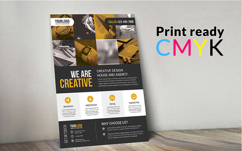 Diseño de Flyer - Plantilla de identidad corporativa - Features Image 1