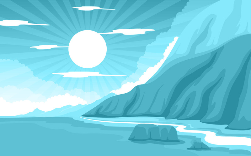 Havspanorama Beach Coast Bay Ocean - Illustration - Features Image 1