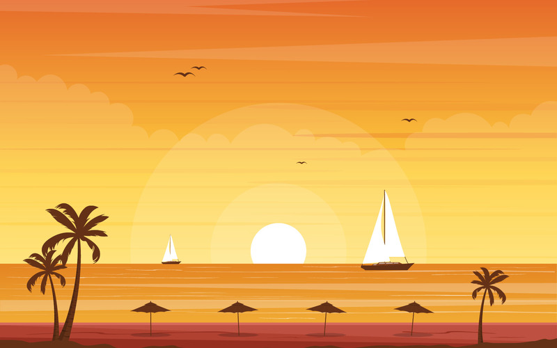 Tropisk sommarstrand - illustration - Features Image 1