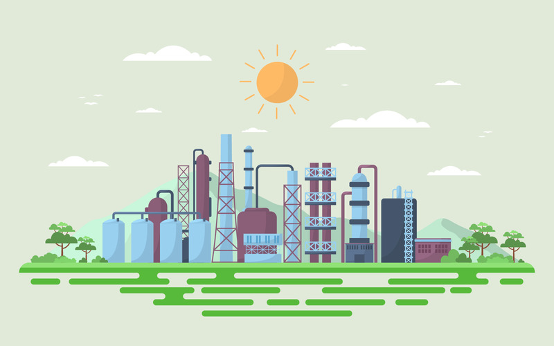 Industriellt byggnadsområde - Illustration - Features Image 1