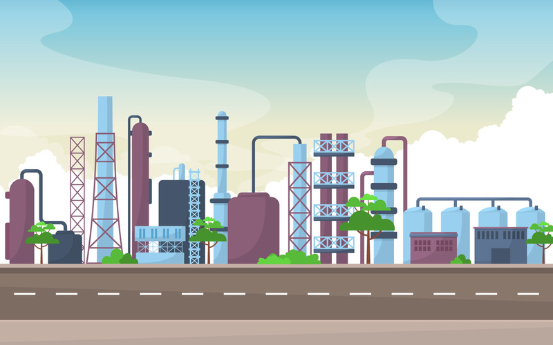 Industriellt byggnadskoncept - illustration - Features Image 1