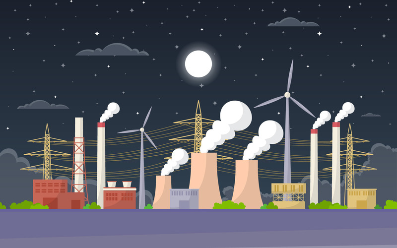 Area del paesaggio industriale - illustrazione - Caratteristiche Immagine 1