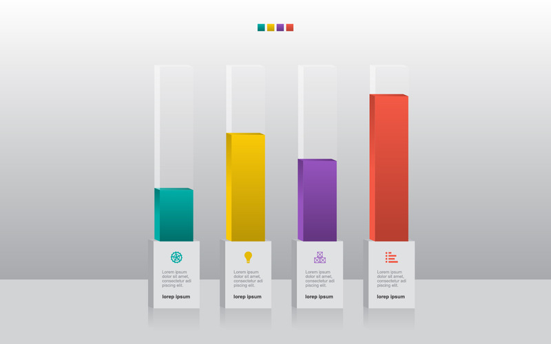 Bar Chart Analytic Business Infographic Elements - Features Image 1