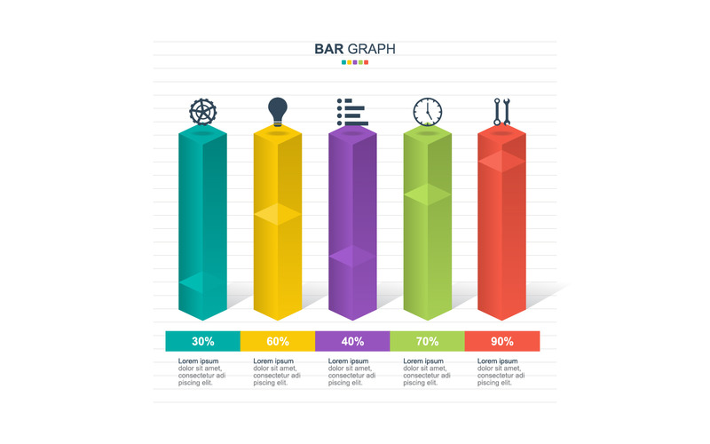 Elementos de infografía de datos estadísticos del gráfico - Características Imagen 1