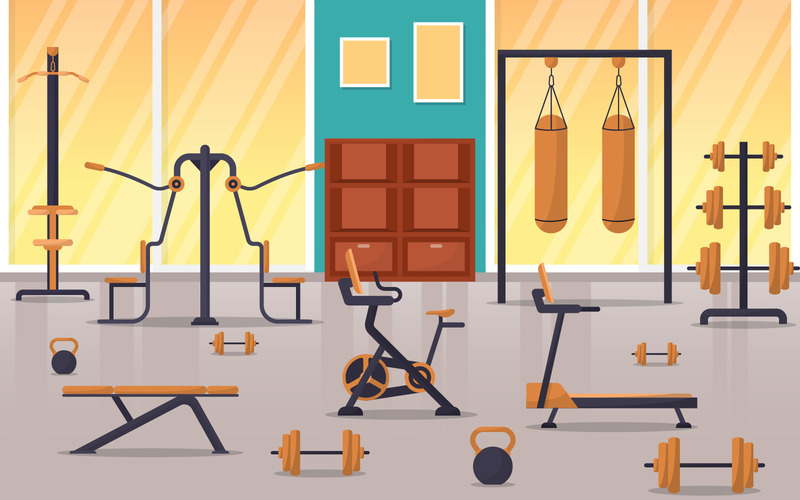 Gym Center Interior - Illustration - Features Image 1
