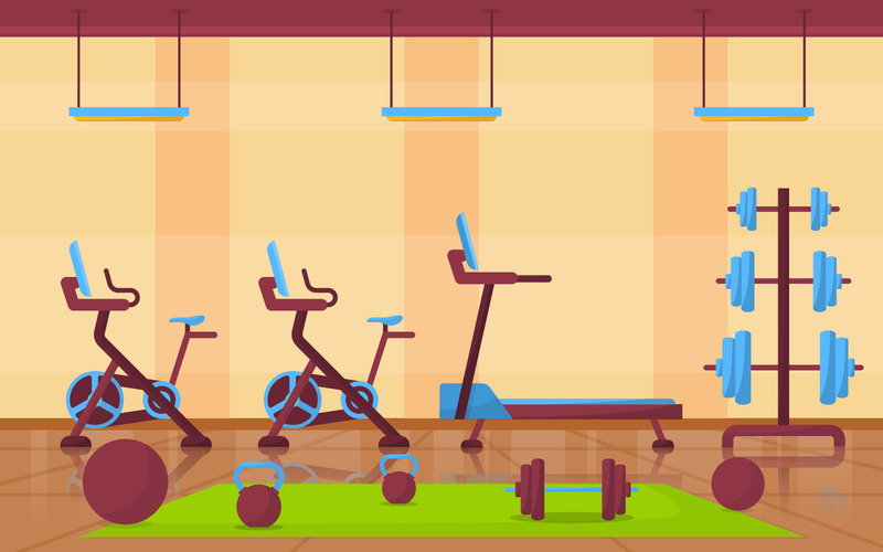 Sport Gym Interior - Illustration - Features Image 1