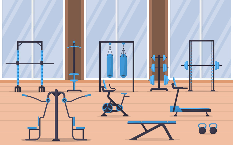 Modern Interior Gym Center - Illustration - Features Image 1