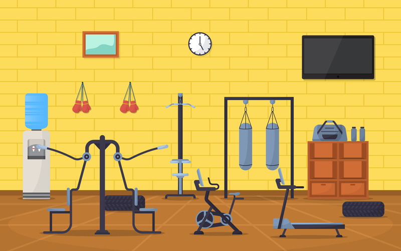 Gymnasium Interior Center - Illustration - Features Image 1