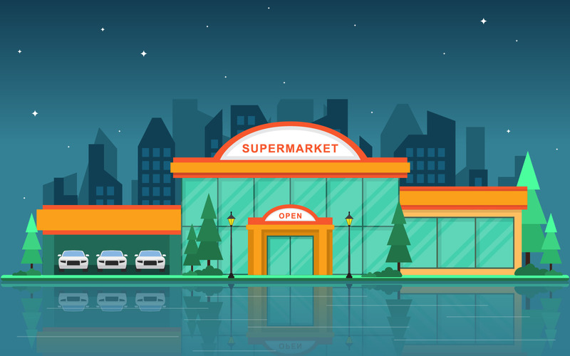 Drogheria Centro Commerciale - Illustrazione - Caratteristiche Immagine 1