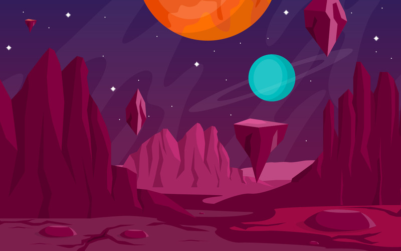 Planet Sky Landscape - Illustration - Features Image 1