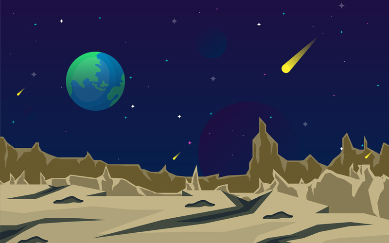 Ytan av planetlandskapet - illustration - Features Image 1