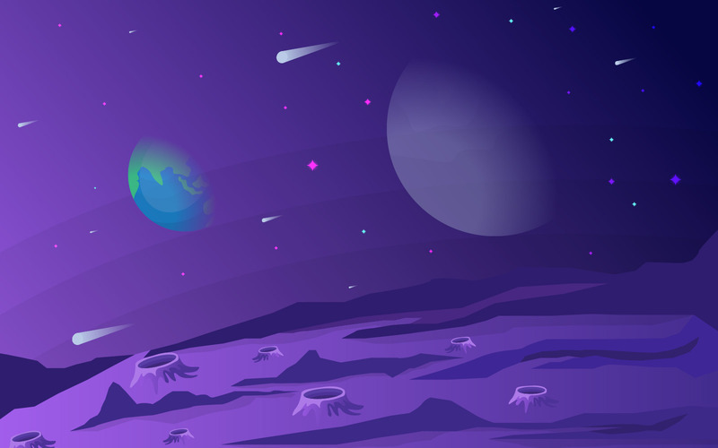 Superficie del pianeta spaziale - illustrazione - Caratteristiche Immagine 1