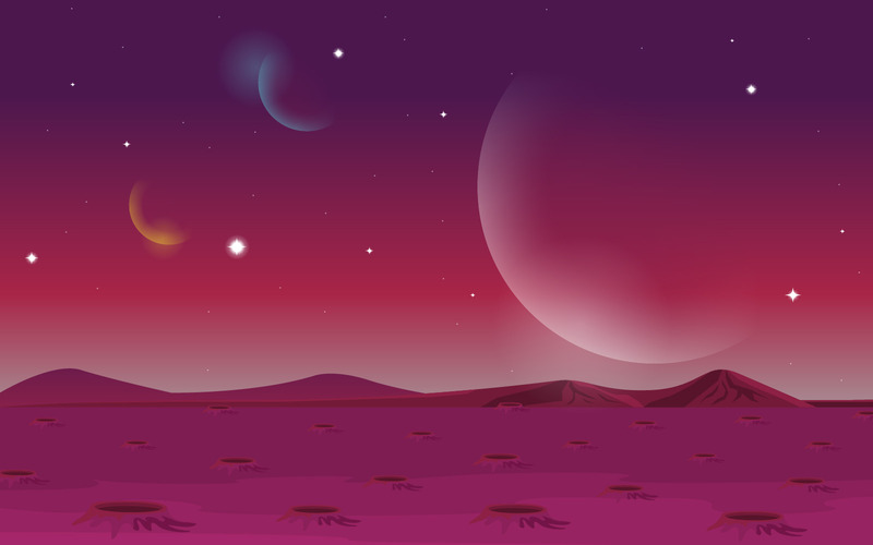 Landskap av planethimlen - illustration - Features Image 1