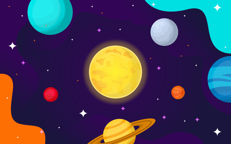 Planet Star Space - Illustrazione - Caratteristiche Immagine 1
