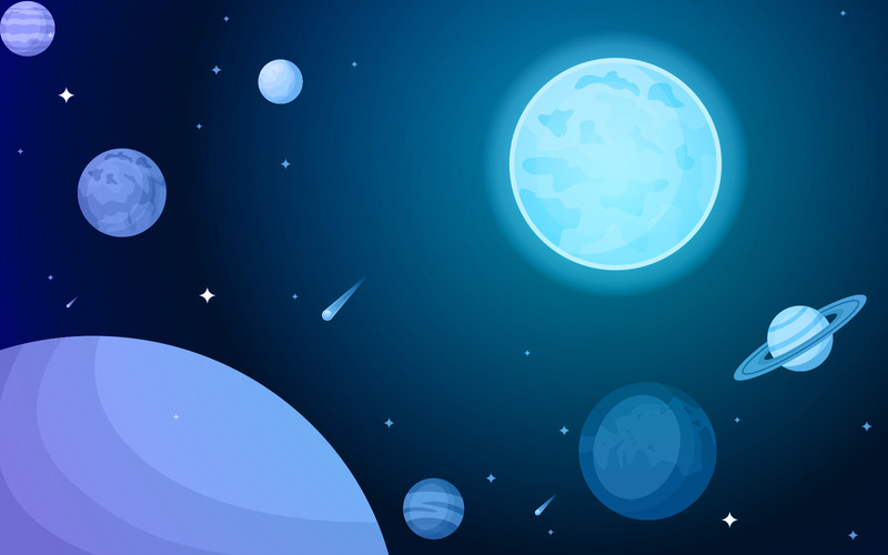 Moon Planet Space - Illustration - Features Image 1