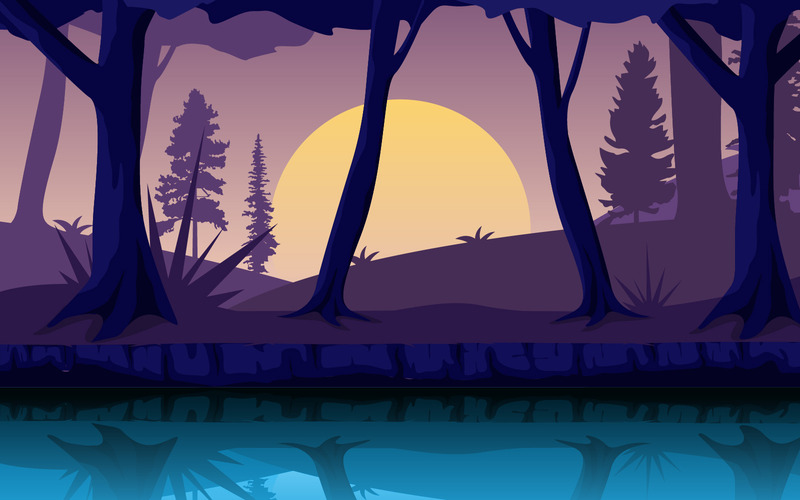 Night River Landscape - Illustration - Features Image 1