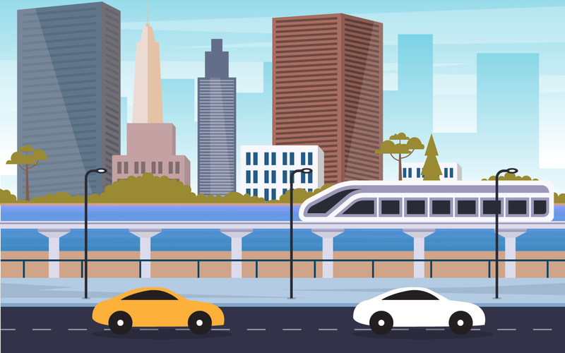 River Rail Skyline - Illustration - Features Image 1