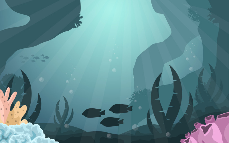 Fiskkorall under vattnet - illustration - Features Image 1