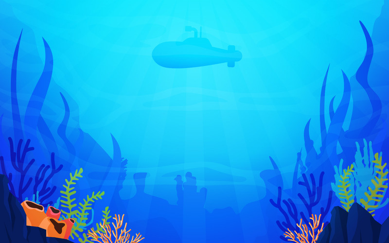 Submarine Explore Underwater - Illustration - Features Image 1