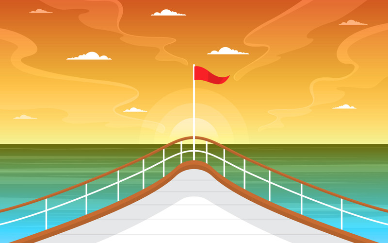 Solnedgånghavlandskap - illustration - Features Image 1