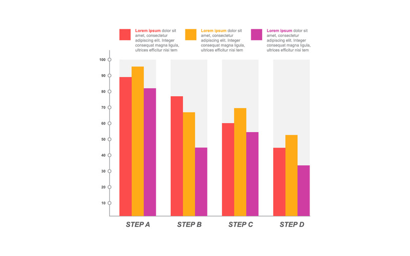 Finansiella diagram statistiska infografiska element - Features Image 1