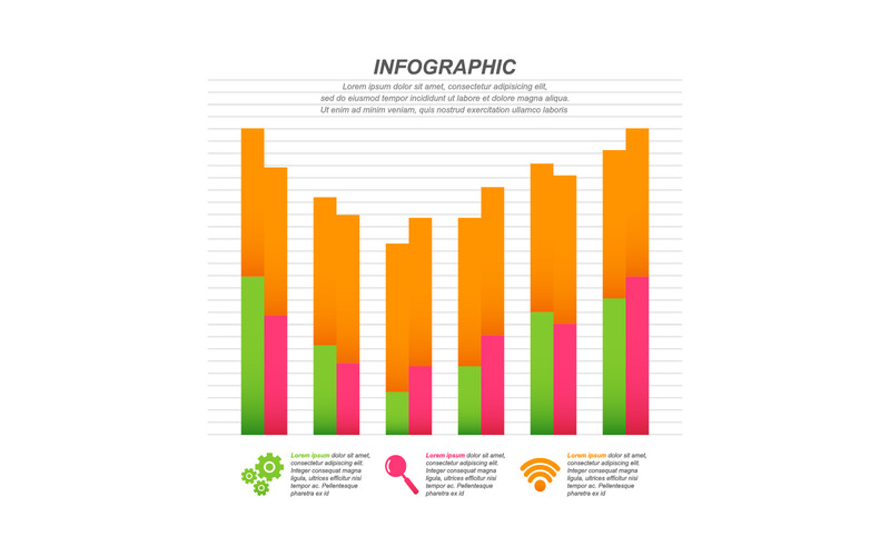 Diagram över ekonomiska statistiska infografiska element - Features Image 1