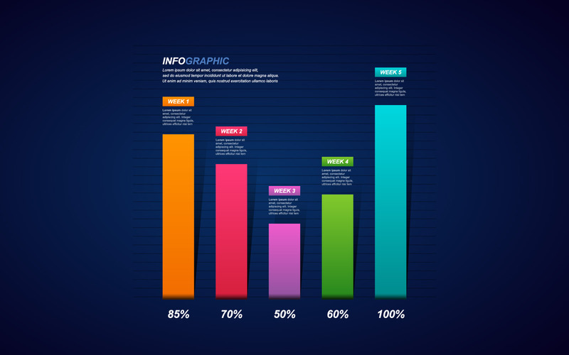 Gráfico de elementos de infografía estadística económica - Características Imagen 1