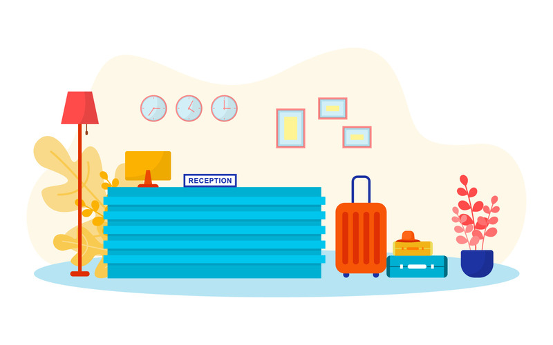 Reception Desk Lobby - Illustration - Features Image 1