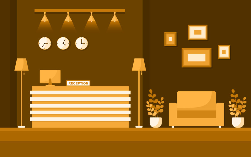 Hotel Reception Desk - Illustration - Features Image 1