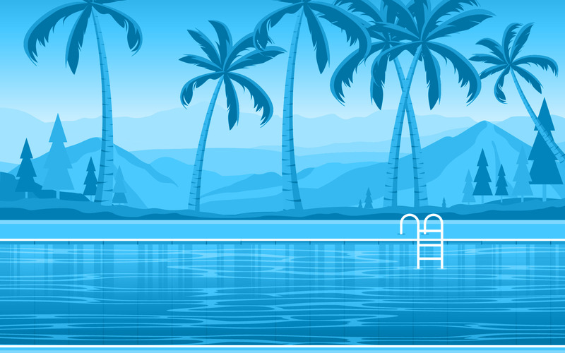 Hotellpoolutsikt - Illustration - Features Image 1