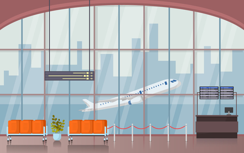 Flygplats väntrum - illustration - Features Image 1
