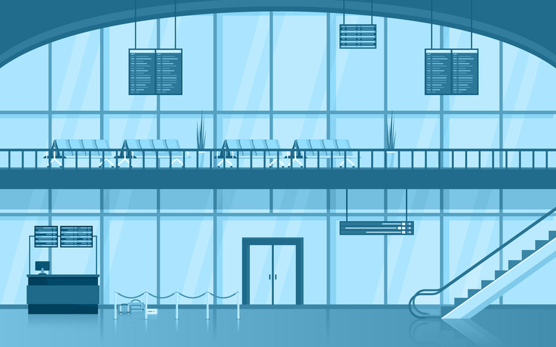 Airport Waiting Hall - Illustration - Features Image 1