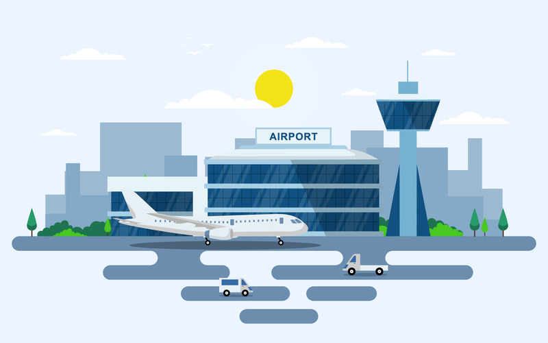 Flygplansbana för flygplats - Illustration - Features Image 1