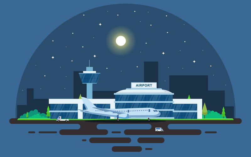 Flygplatsterminalbyggnad - illustration - Features Image 1