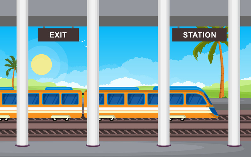 Tåg kollektivtrafik - Illustration - Features Image 1