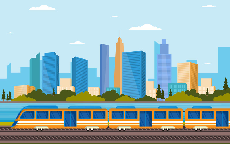 Public Transport Metro Train - Illustration - Features Image 1