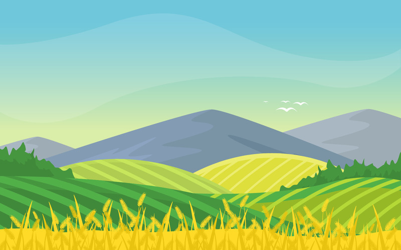 Landskap för morgonfält - illustration - Features Image 1