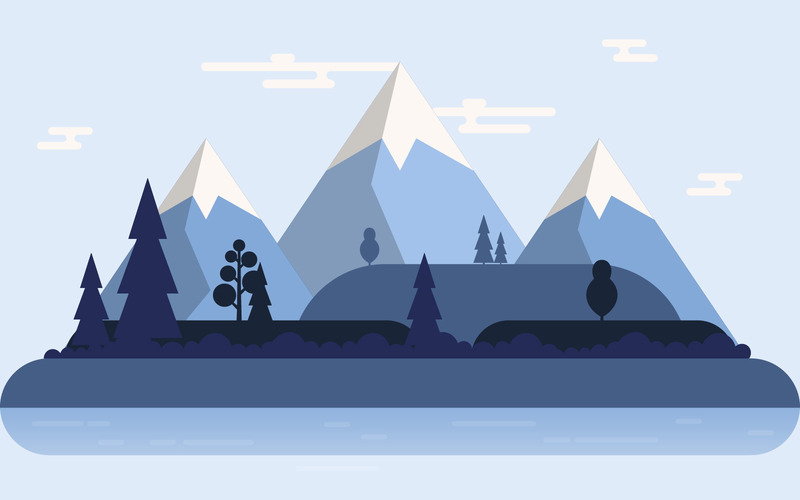 Lugn bergsnatur - illustration - Features Image 1