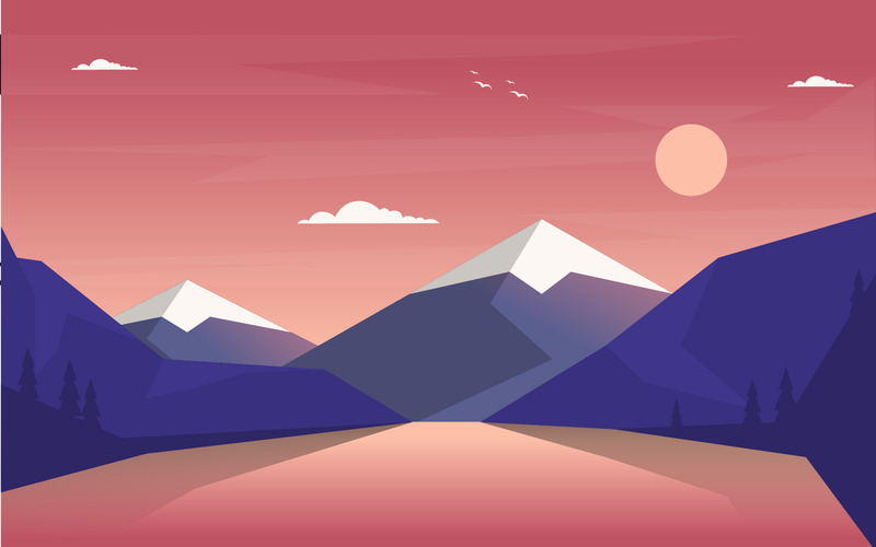 Sunset View Simple - Illustration - Features Image 1