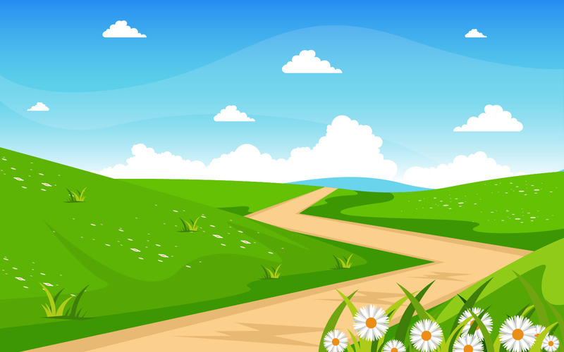 Naturgrönt fält - illustration - Features Image 1